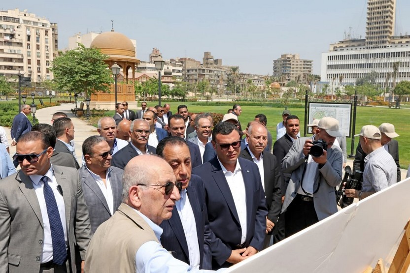 The Prime Minister inspects the Revitalization of Al Azbakeya Heritage Garden after the completion of work
