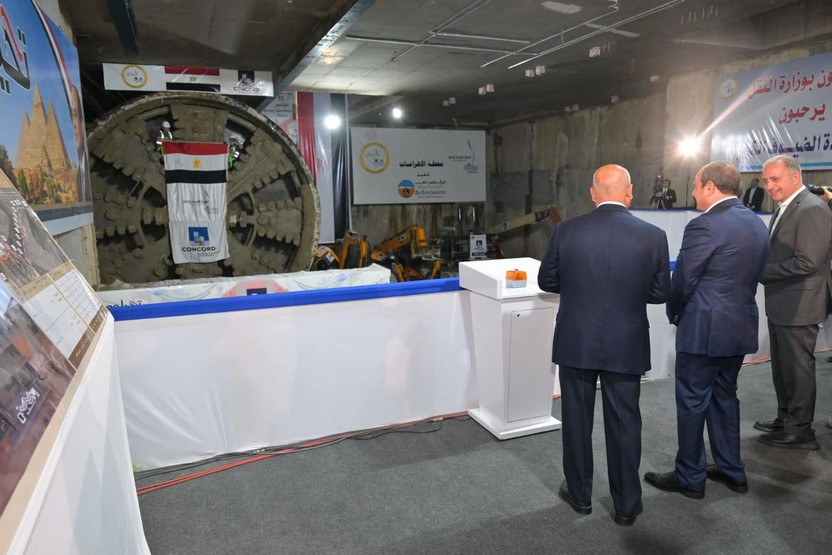 President El Sisi Inspects Construction Works for the Pyramids Station Project in Giza Governorate