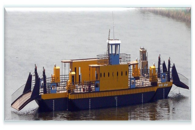 TRUCKS FERRY BOAT